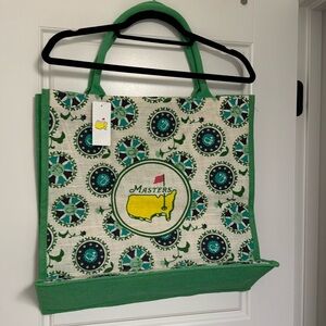 NWT Authentic Masters Golf Tournament Blue and Green Tote